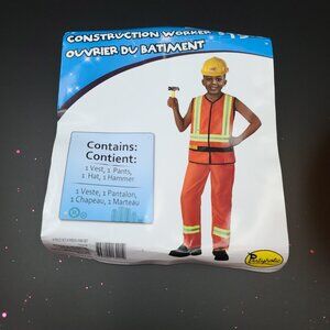 Halloween Construction Worker Outfit Boys Dress Up Costume , M (8-10), NWT